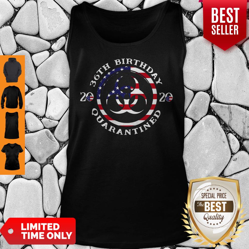 36th Birthday 2020 Quarantined American Flag Tank Top