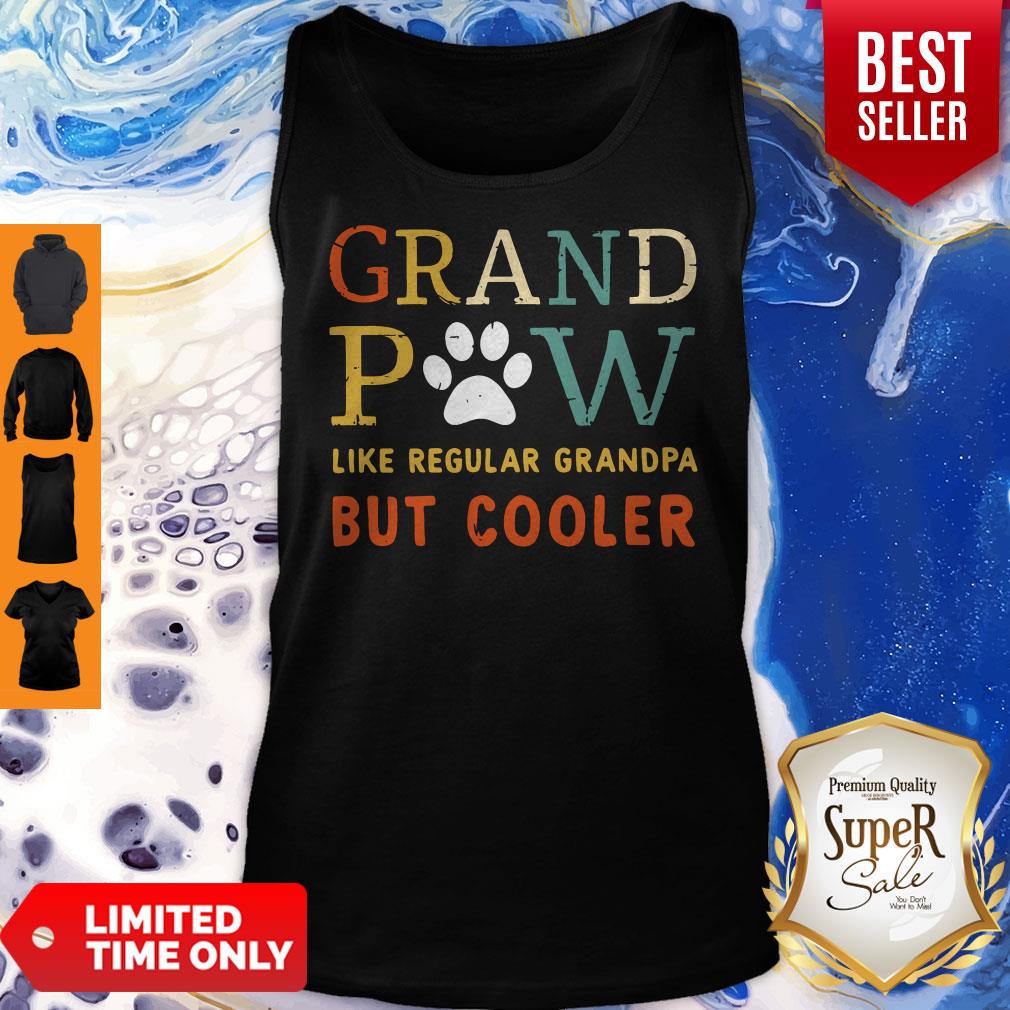 Grand Paw Like A Regular Grandpa But Cooler Dog Love Vintage Tank Top