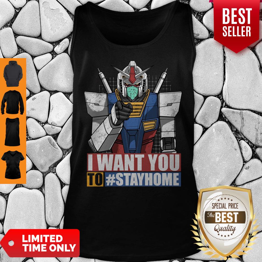 Gundam I Want You To Stay Home Tank Top