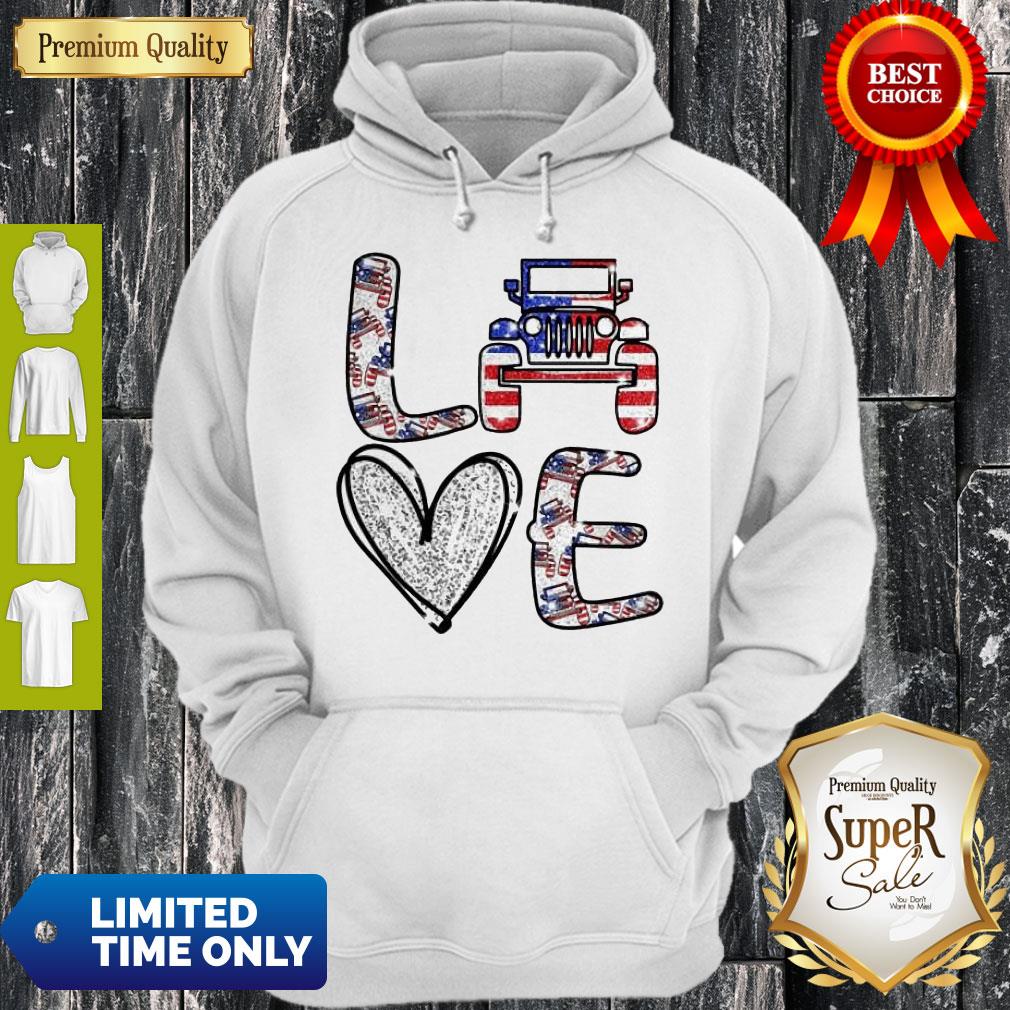 Official Love Jeep American Flag Hoodie