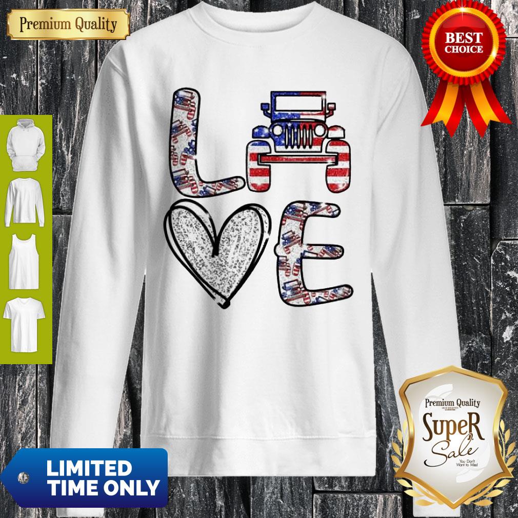 Official Love Jeep American Flag Sweatshirt