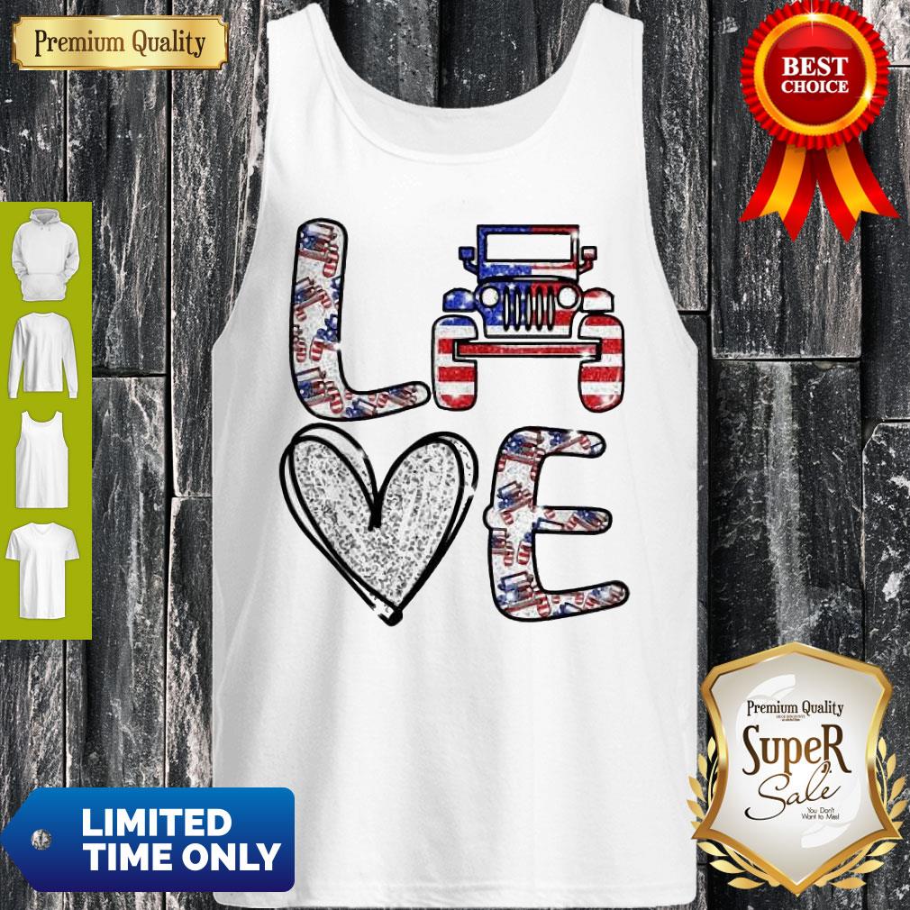 Official Love Jeep American Flag Tank Top