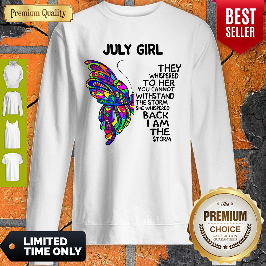 Official Butterfly July Girl Sweatshirt