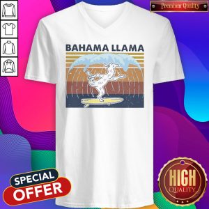 Bahama Llama Dancing Vintage V- neck