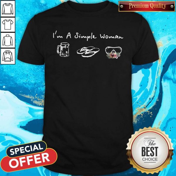 I’m A Simple Woman Loves Beer Flip Flop Swimming Glasses Shirt