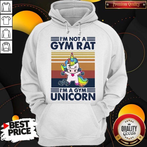 I’m Not A GYM Rat I’m A Gym Unicorn Vintage Hoodie