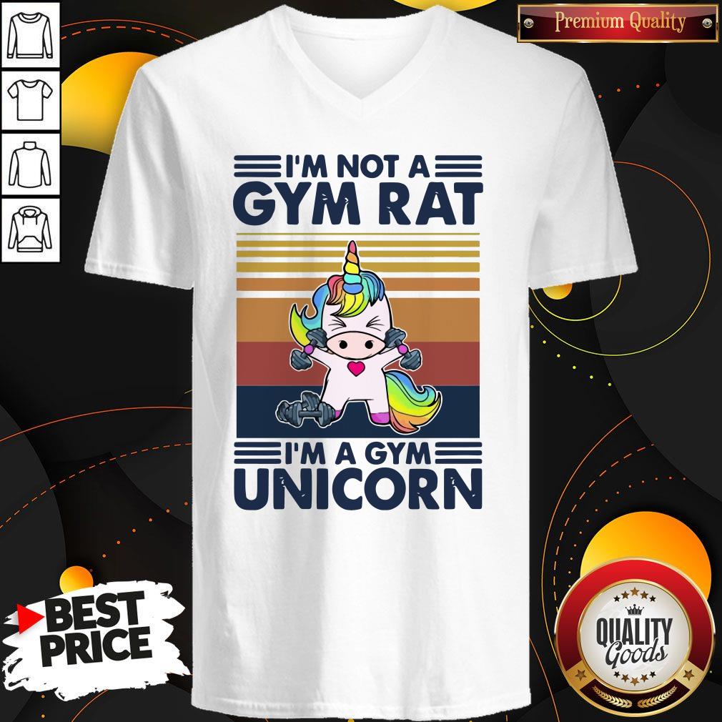 I’m Not A GYM Rat I’m A Gym Unicorn Vintage V- neck