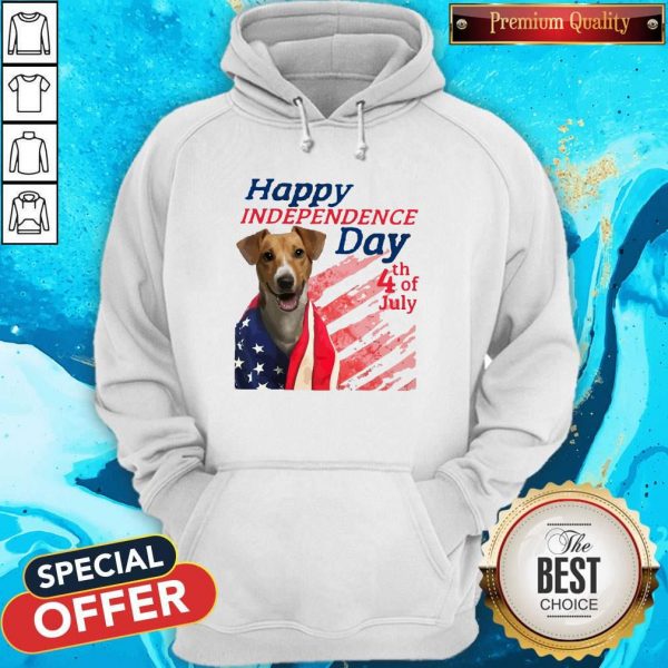 Jack Russell Terrier Happy Independence Day 4th Of July American Flag Hoodiea