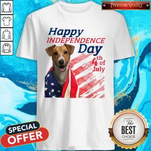 Jack Russell Terrier Happy Independence Day 4th Of July American Flag Shirt