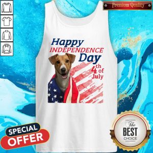 Jack Russell Terrier Happy Independence Day 4th Of July American Flag Tank Top