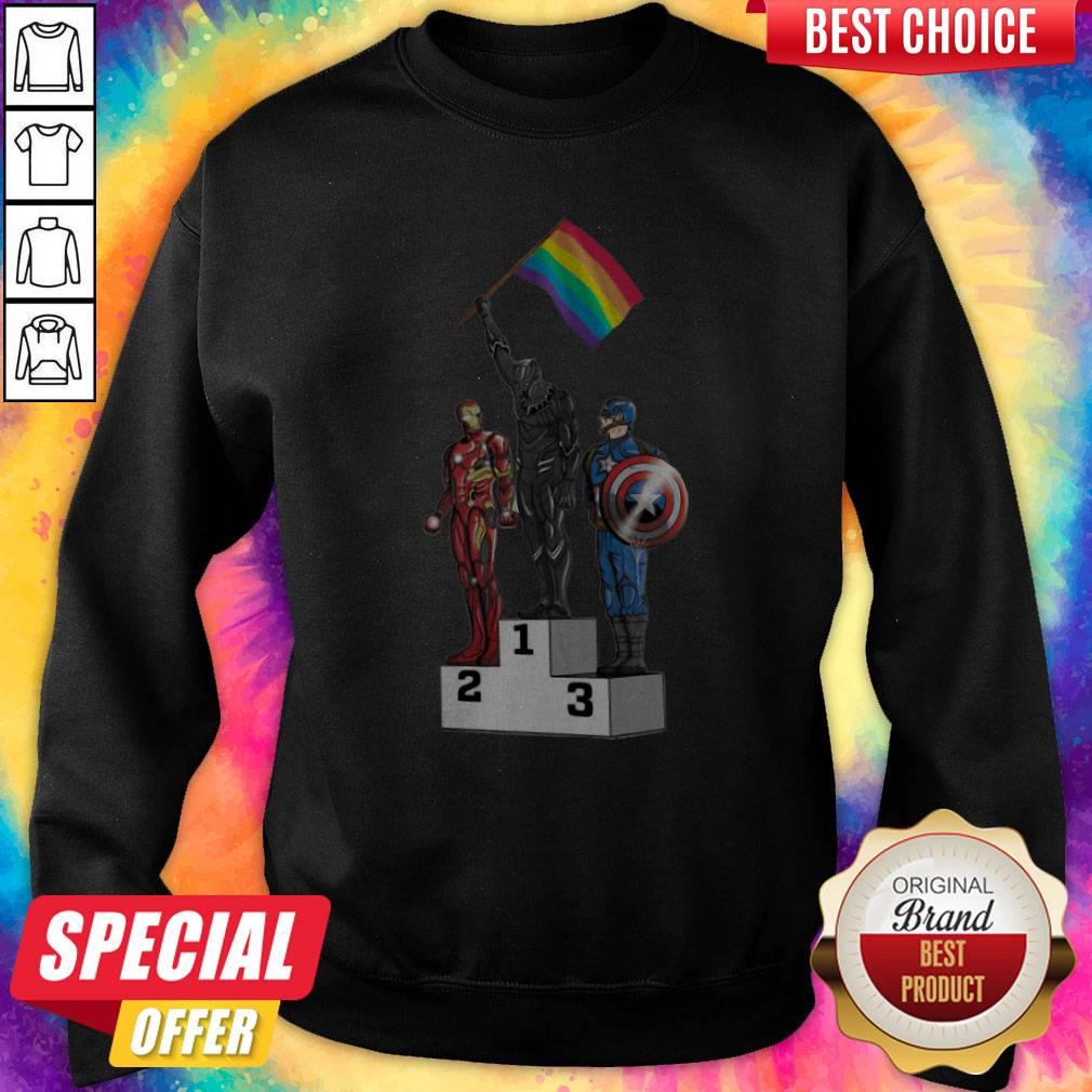 LGBT Black Panthers Olympics Iron Man Captain America Sweatshirt