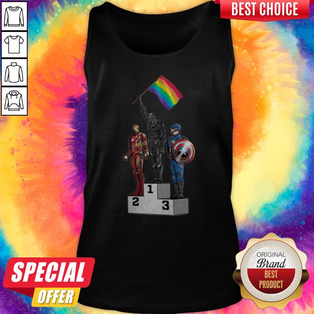 LGBT Black Panthers Olympics Iron Man Captain America Tank Top