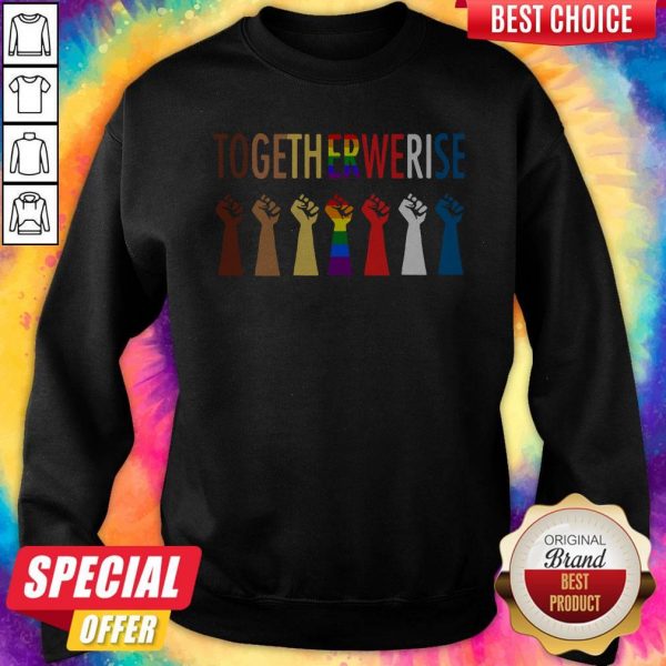 LGBT Strong Hand Together We Rise Sweatshirt