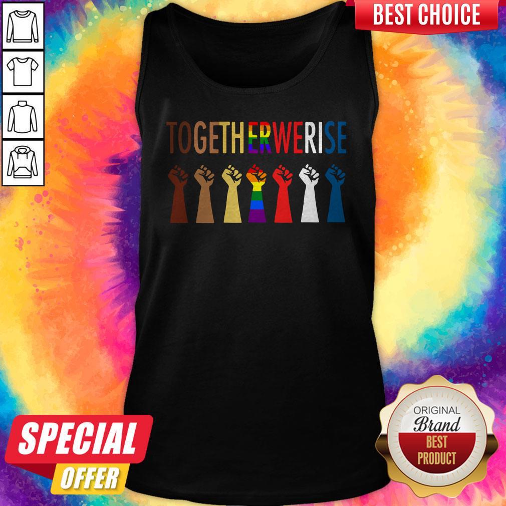 LGBT Strong Hand Together We Rise Tank Top 