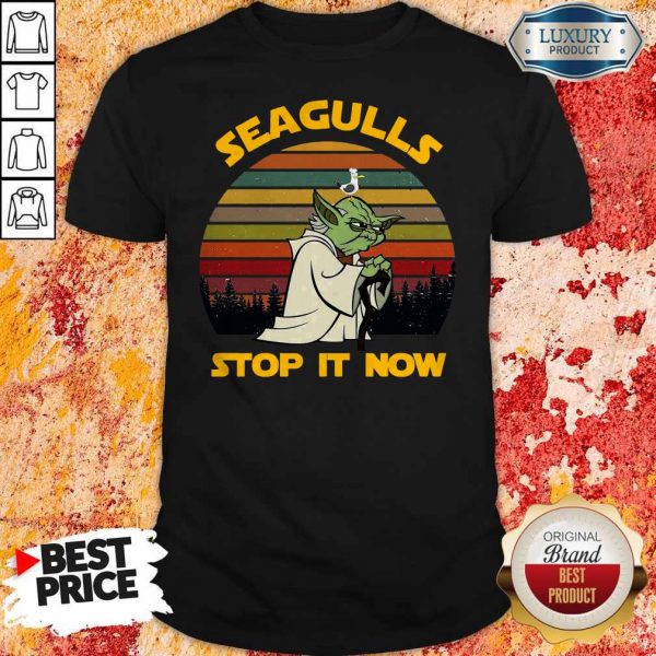 Master Yoda Seagulls Stop It Now Vintage Shirt