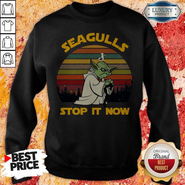 Master Yoda Seagulls Stop It Now Vintage Sweatshirt