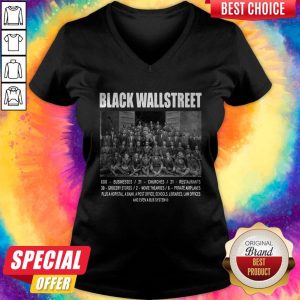 Premium Black Wall Street V- neck