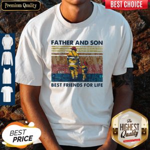 Firefighter Father and Son Best Friends For Life Vintage Retro shirt