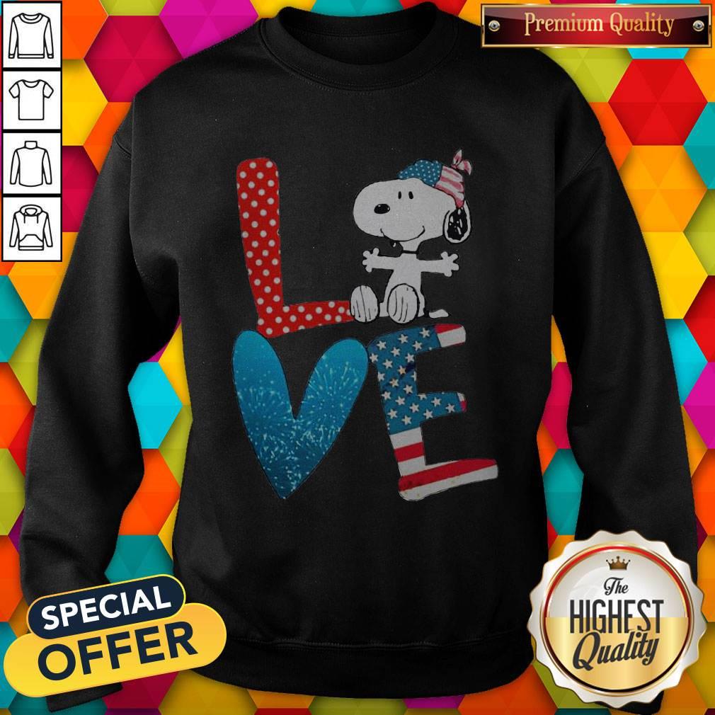 Snoopy Love American 4th Of July Sweatshirt 