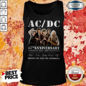 ACDC Band 47th Anniversary 1973-2020 Signatures Tank Top