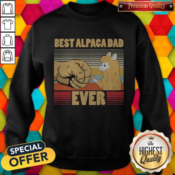 Best Alpaca Dad Ever Vintage Retro Sweatshirt
