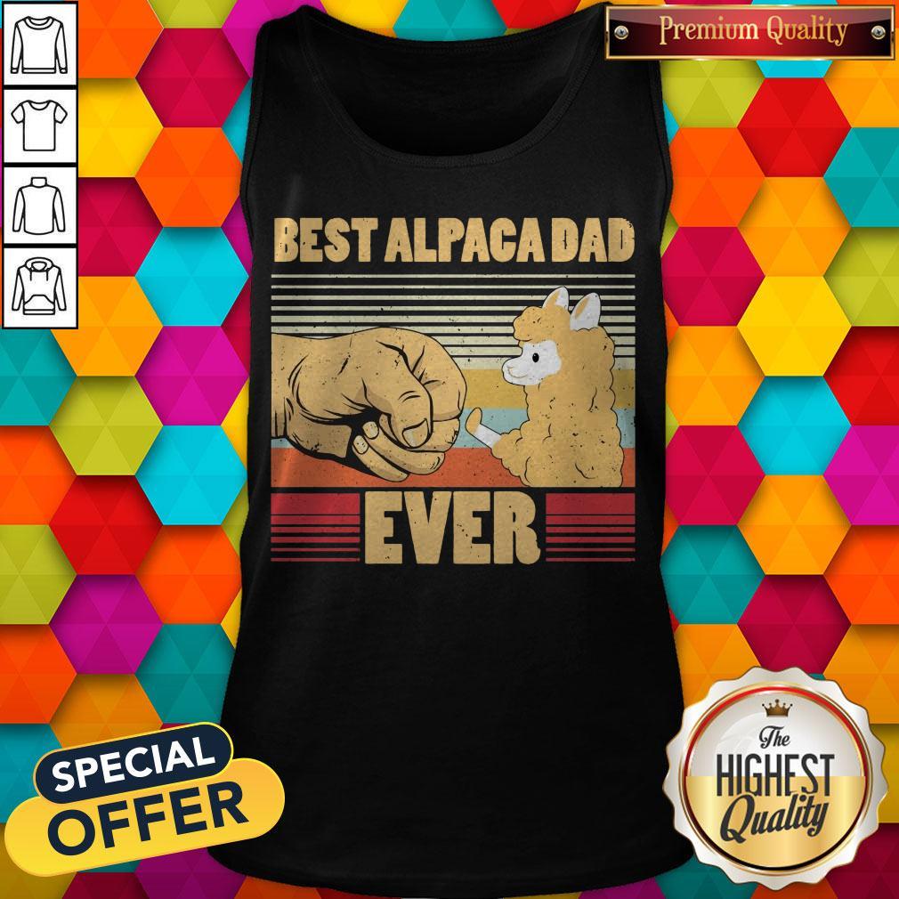 Best Alpaca Dad Ever Vintage Retro Tank Top