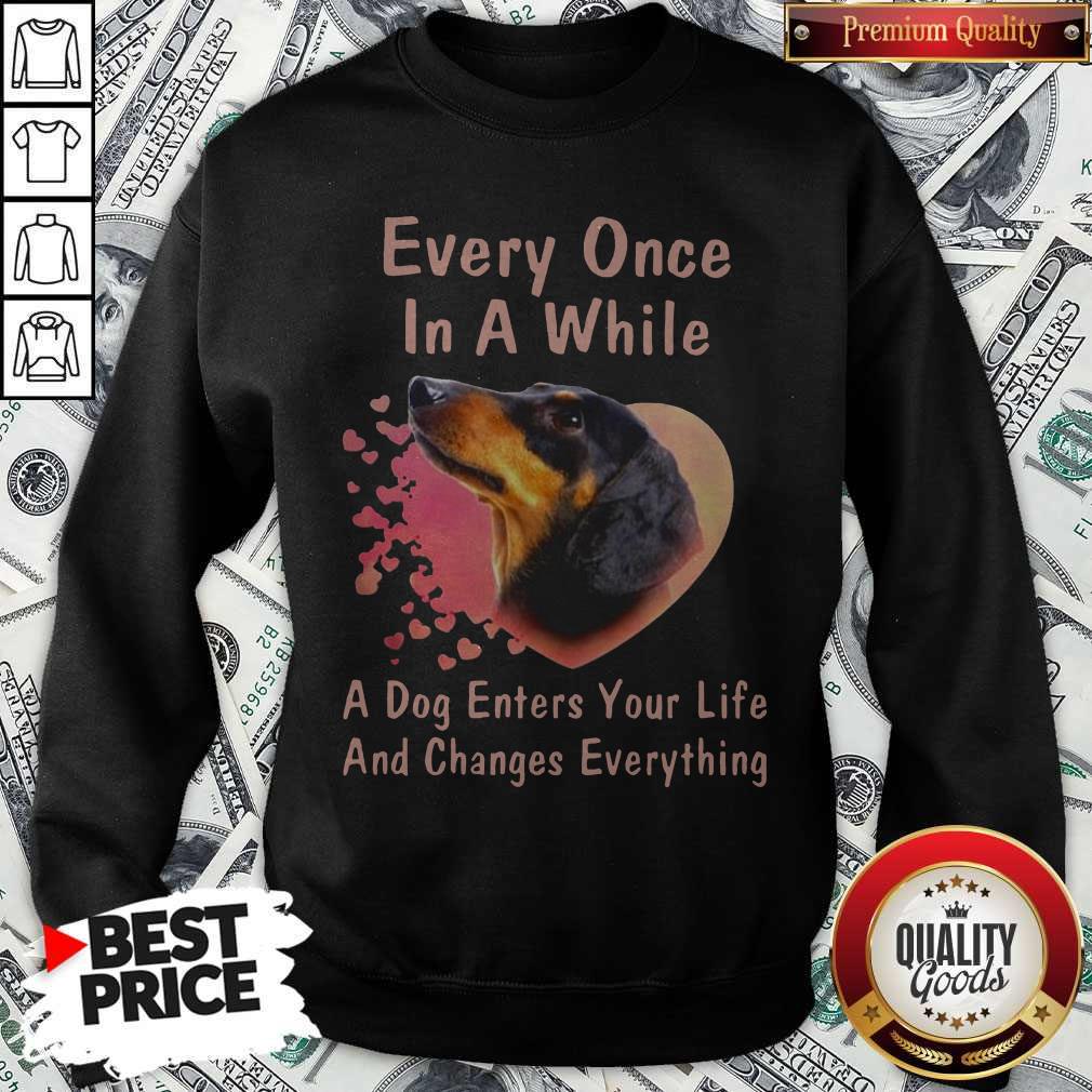 Dachshund Every Once In A While A Dog Enters Your Life And Changes Sweatshirt 