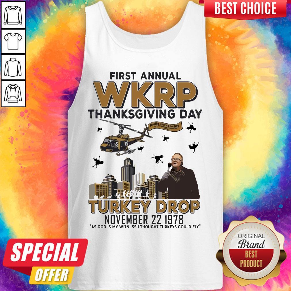 First Annual Wkrp Thanksgiving Day Turkey Drop November 22 1978 Tank Top