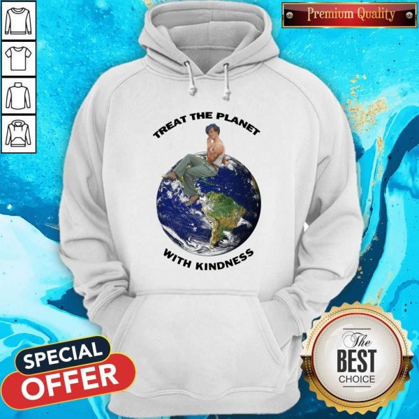Funny Harry Styles Treat The Planet With Kindness Hoodie