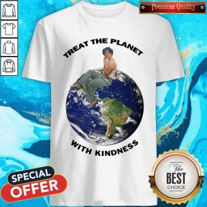 Funny Harry Styles Treat The Planet With Kindness Shirt