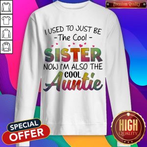 I Used To Just Be The Cool SisTer Now I'm Also The Cool Auntie Sweatshirt