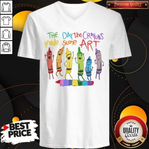 LGBT The Day The Crayons Made Some Art V- neck