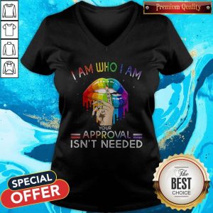 Lips I Am Who I Am Your Approval Isn’t Needed LGBT V- neck