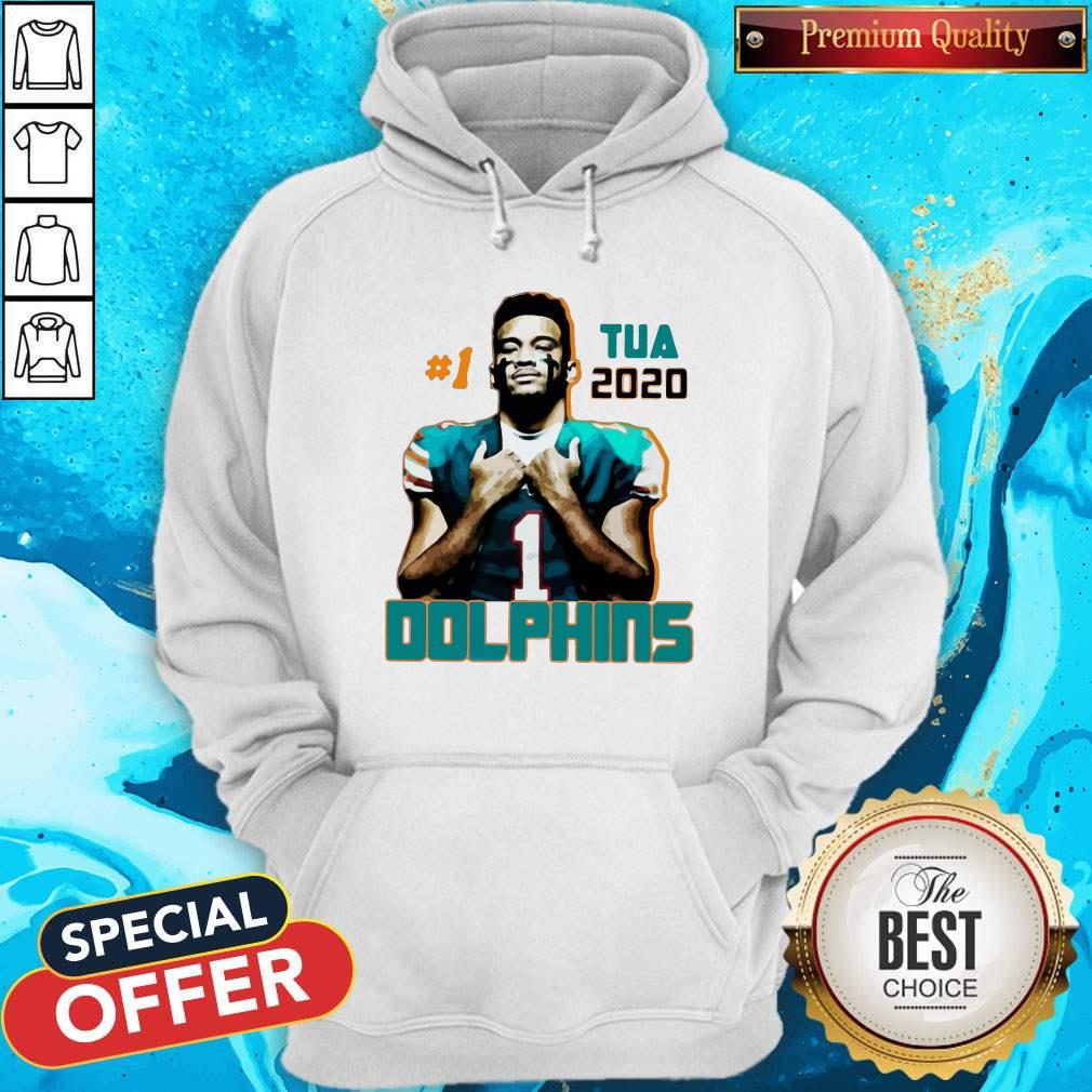 Official 1 Tua Tagovailoa 2020 Miami Dolphins Football Hoodie