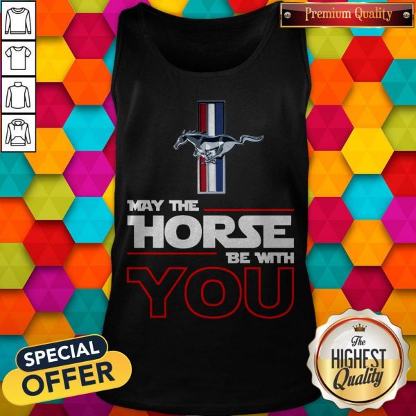 Official Ford Mustang May The Horse Be With You Tank Top