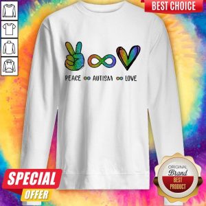 Pretty LGBT Peace Autism Love Diamond Sweatshirt