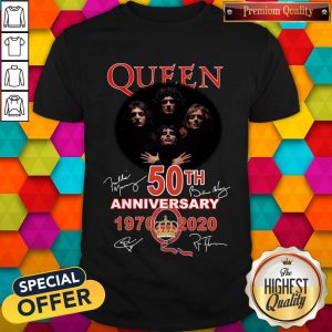 Queen 50th Anniversary 1970 2020 Signatures Shirt