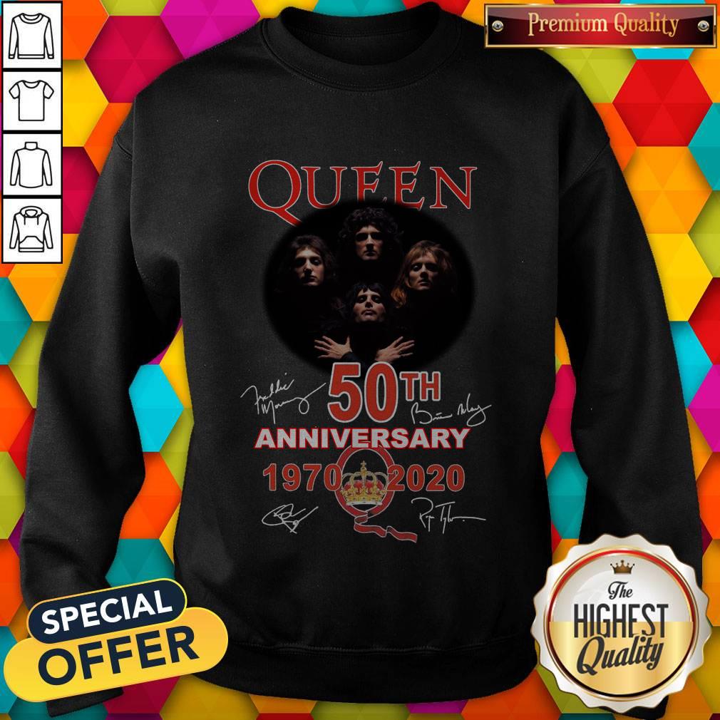 Queen 50th Anniversary 1970 2020 Signatures Sweatshirt