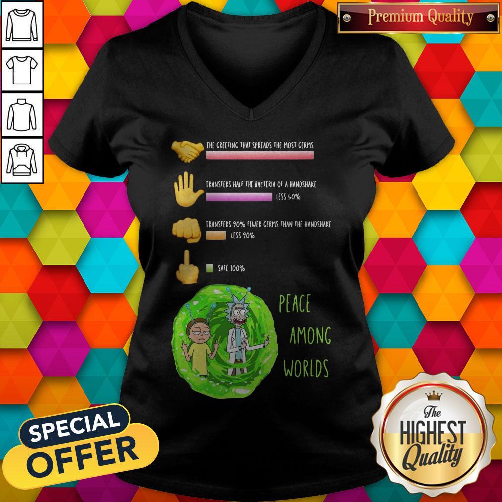 Rick And Morty Peace Among Worlds The Greeting That Spreads The Most Germs V- neck