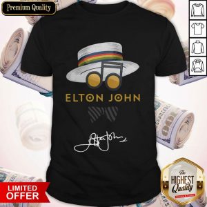 Top Elton John Hat Signature Shirt