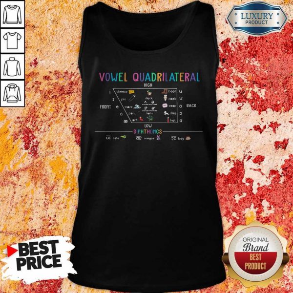 Vowel Quadrilateral High Front Back Low Diphthongs Back To School Tank Top
