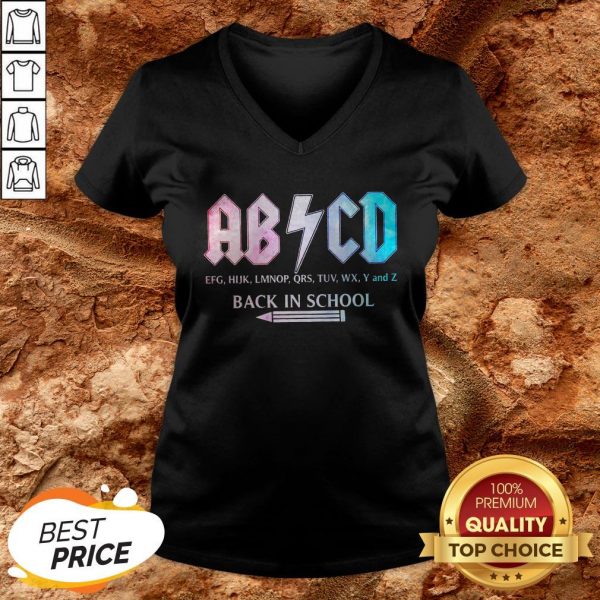 ABCD Efg Hijk Lmnop Qrs Tuv Wx Y And Z Back In School V-neck