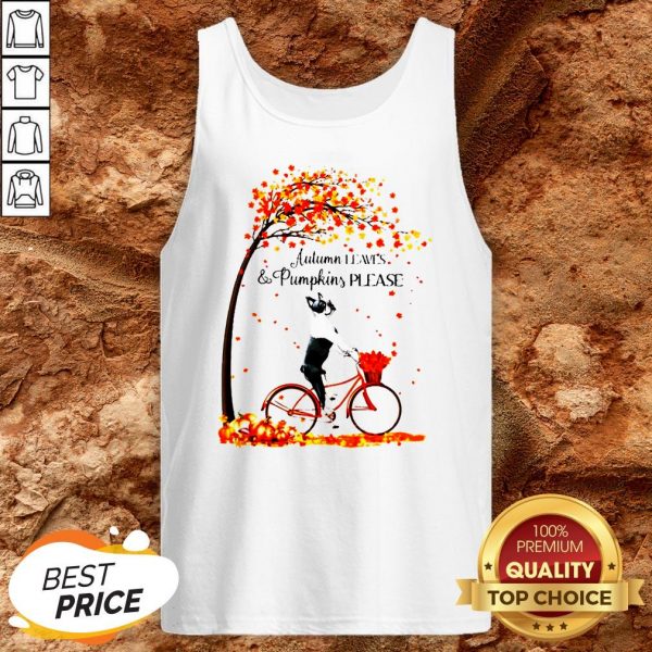 Bostie Autumn Leaves And Pumpkins Please Tank Top
