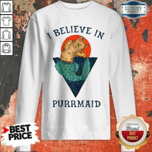Cat I Believe In Purrmaid Sunset sweatshirt