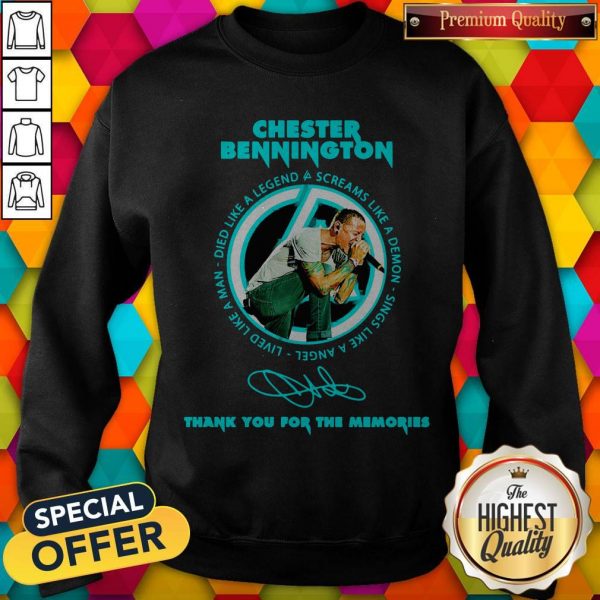 Chester Bennington Thank You For The Memories Signature Sweatshirt