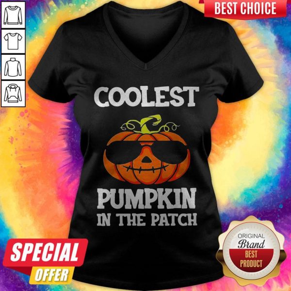 Coolest Pumpkin In The Patch Halloween V-neck