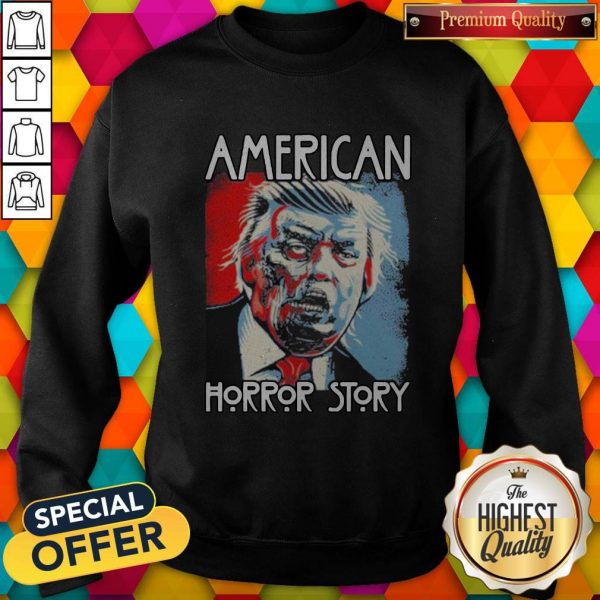 Funny Sarcastic Humor American Horror Story Halloween Zombie Trump 2020 Election Day Short-Sleeve Unisex Sweatshirt