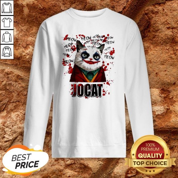 Joker Meow Jocat Halloween Sweatshirt