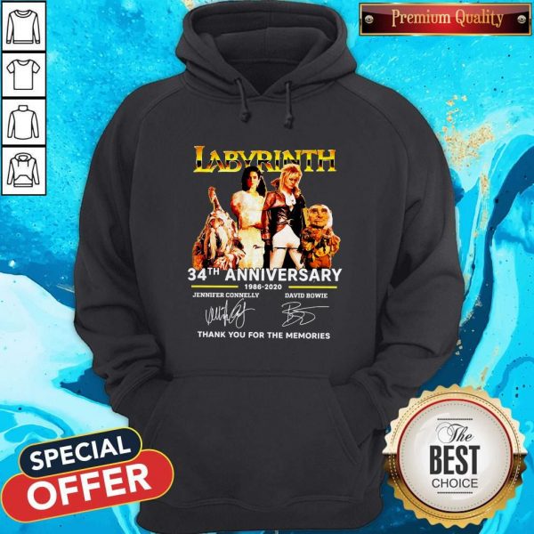 Labyrinth 34th Anniversary 1986 2020 ThaLabyrinth 34th Anniversary 1986 2020 Thank You For The Memories Signatures Hoodienk You For The Memories Signatures Hoodie