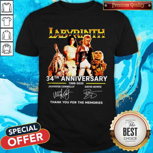 Labyrinth 34th Anniversary 1986 2020 Thank You For The Memories Signatures Shirt